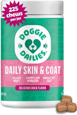 DOGGIE DAILIES - Doggie Dailies Skin & Coat Supplement Support Duck 225 Masticables - The Red Vitamin MX - Aceite De Pescado Para Perros - {{ shop.shopifyCountryName }}