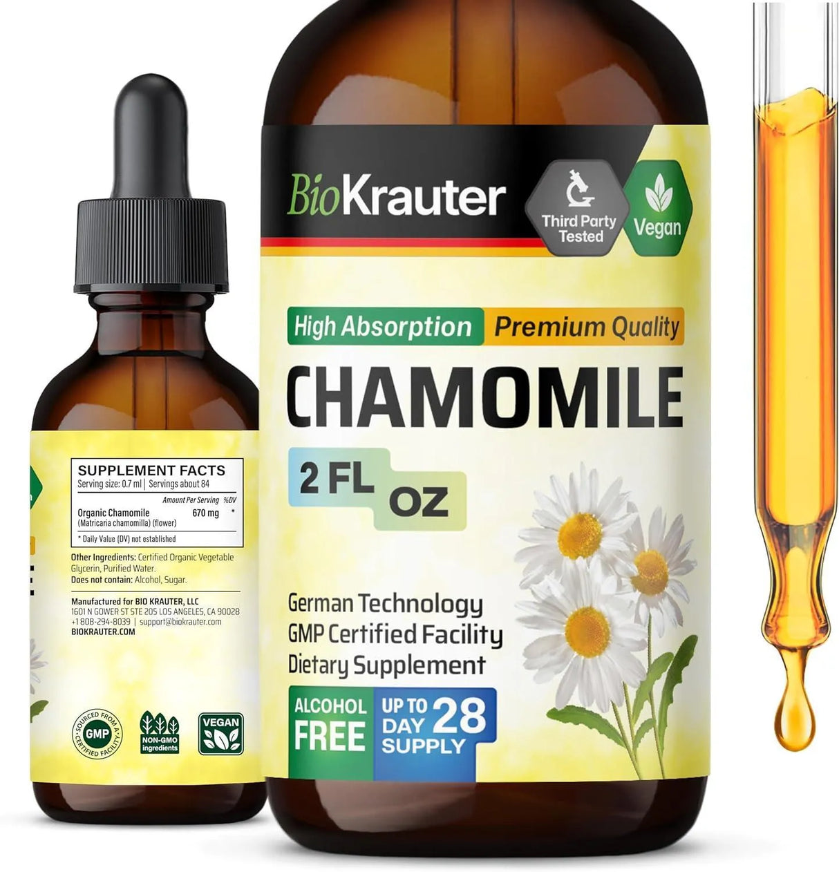 BIOKRAUTER - BIO KRAUTER Chamomile Flowers Tincture 2 Fl.Oz. - The Red Vitamin MX - Suplementos Alimenticios - {{ shop.shopifyCountryName }}