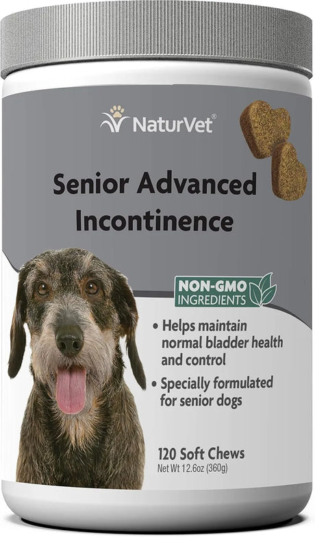 NATURVET - NaturVet Senior Advanced Incontinence Dog Supplement 120 Masticables - The Red Vitamin MX - Salud De Tracto Urinario Para Perros - {{ shop.shopifyCountryName }}