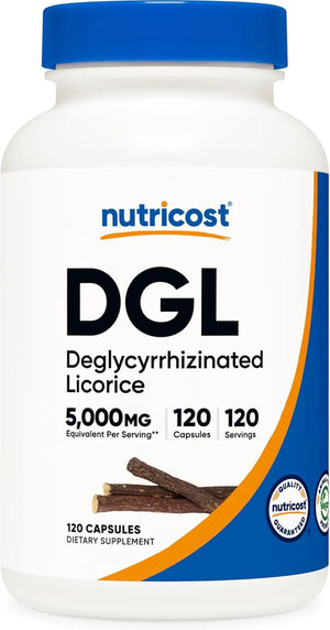 NUTRICOST - Nutricost DGL Deglycyrrhizinated Licorice Extract 5,000Mg. 120 Capsulas - The Red Vitamin MX - Suplementos Alimenticios - {{ shop.shopifyCountryName }}