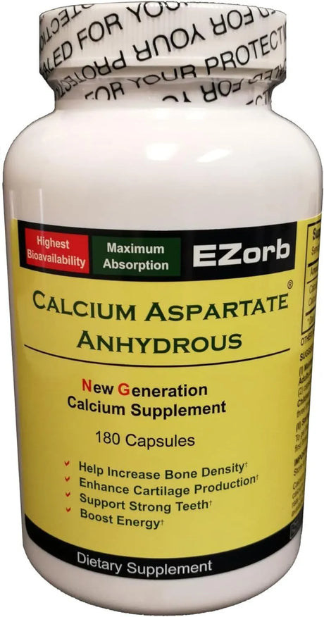 EZORB - EZorb Calcium Aspartate Anhydrous 180 Capsulas - The Red Vitamin MX - Suplementos Alimenticios - {{ shop.shopifyCountryName }}