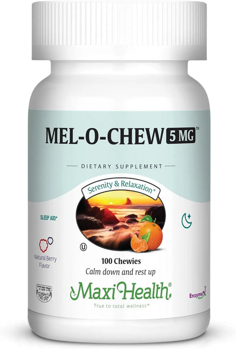 MAXI HEALTH - Maxi Health Mel-O-Chew Chewable Melatonin 5Mg. 100 Tabletas Masticables - The Red Vitamin MX - Suplementos Alimenticios - {{ shop.shopifyCountryName }}