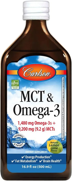 CARLSON - Carlson MCT & Omega-3 Lemon-Lime 500Ml. - The Red Vitamin MX - Suplementos Alimenticios - {{ shop.shopifyCountryName }}