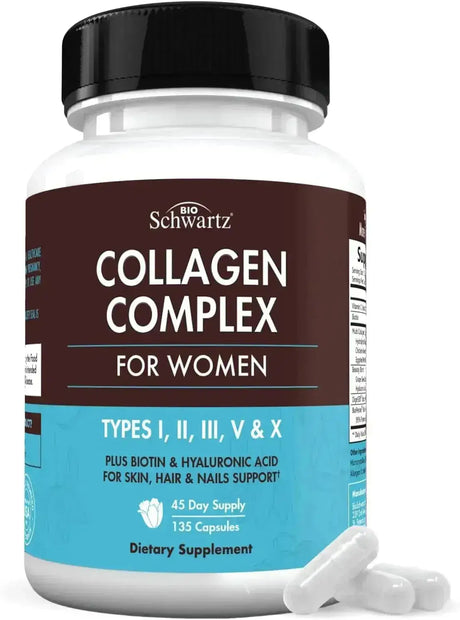 BIO SCHWARTZ - BioSchwartz Hydrolyzed Collagen Peptide for Women 135 Capsulas - The Red Vitamin MX - Suplementos Alimenticios - {{ shop.shopifyCountryName }}