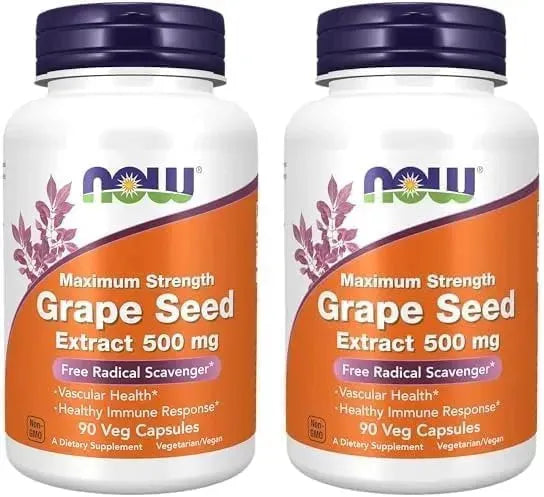 NOW SUPPLEMENTS - Now Supplements Grape Seed Extract 500Mg. 90 Capsulas 2 Pack - The Red Vitamin MX - Suplementos Alimenticios - {{ shop.shopifyCountryName }}