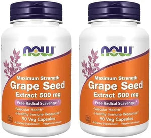 NOW SUPPLEMENTS - Now Supplements Grape Seed Extract 500Mg. 90 Capsulas 2 Pack - The Red Vitamin MX - Suplementos Alimenticios - {{ shop.shopifyCountryName }}