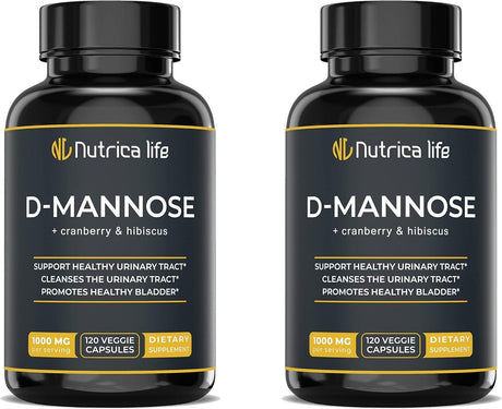 NUTRICA LIFE - Nutrica Life Urinary Tract Infection Treatments D Mannose 1000Mg. 120 Capsulas 2 Pack - The Red Vitamin MX - Suplementos Alimenticios - {{ shop.shopifyCountryName }}