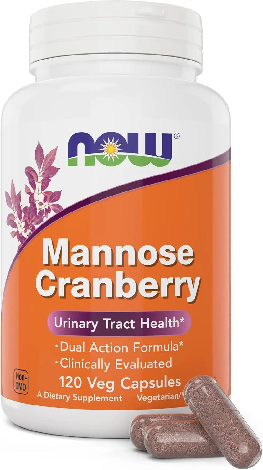 NOW SUPPLEMENTS - NOW Supplements Mannose Cranberry 120 Capsulas - The Red Vitamin MX - Suplementos Alimenticios - {{ shop.shopifyCountryName }}