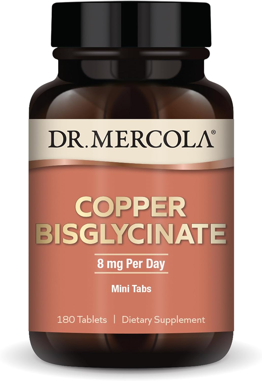 Dr. Mercola Copper Bisglycinate 180 Tabletas