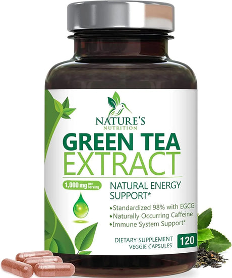 NATURE'S NUTRITION - Nature's Nutrition Green Tea Extract 1000Mg. 120 Capsulas - The Red Vitamin MX - Suplementos Alimenticios - {{ shop.shopifyCountryName }}