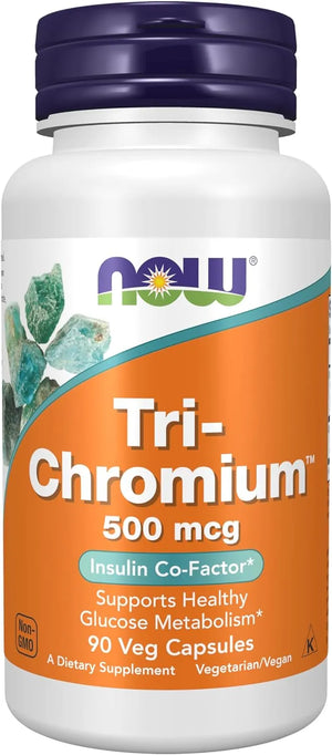 NOW SUPPLEMENTS - NOW Supplements Tri-Chromium 500mcg 90 Capsulas - The Red Vitamin MX - Suplementos Alimenticios - {{ shop.shopifyCountryName }}