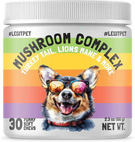LEGITPET - LEGITPET Mushroom Complex Treats for Dogs 30 Masticables - The Red Vitamin MX - Suplementos Herbales Para Perros - {{ shop.shopifyCountryName }}