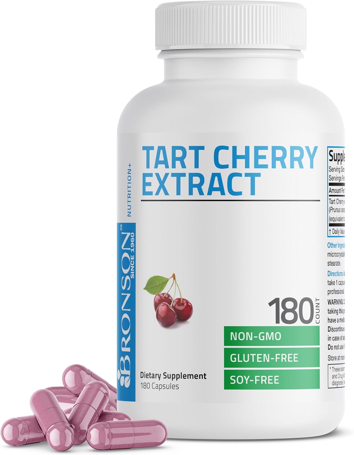 Bronson Tart Cherry Extract 2500Mg. 180 Capsulas