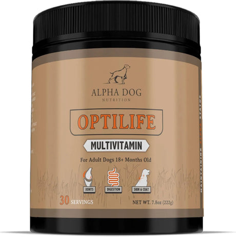 ALPHA DOG NUTRITION - Alpha Dog Nutrition OptiLife Dog Multivitamin Powder 30 Servicios 222Gr. - The Red Vitamin MX - Multivitamínicos Para Perros - {{ shop.shopifyCountryName }}