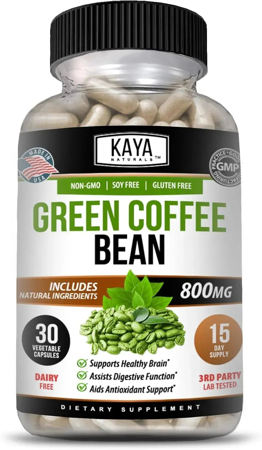 KAYA NATURALS - Kaya Naturals Green Coffee Bean 800Mg. 30 Capsulas - The Red Vitamin MX - Suplementos Alimenticios - {{ shop.shopifyCountryName }}