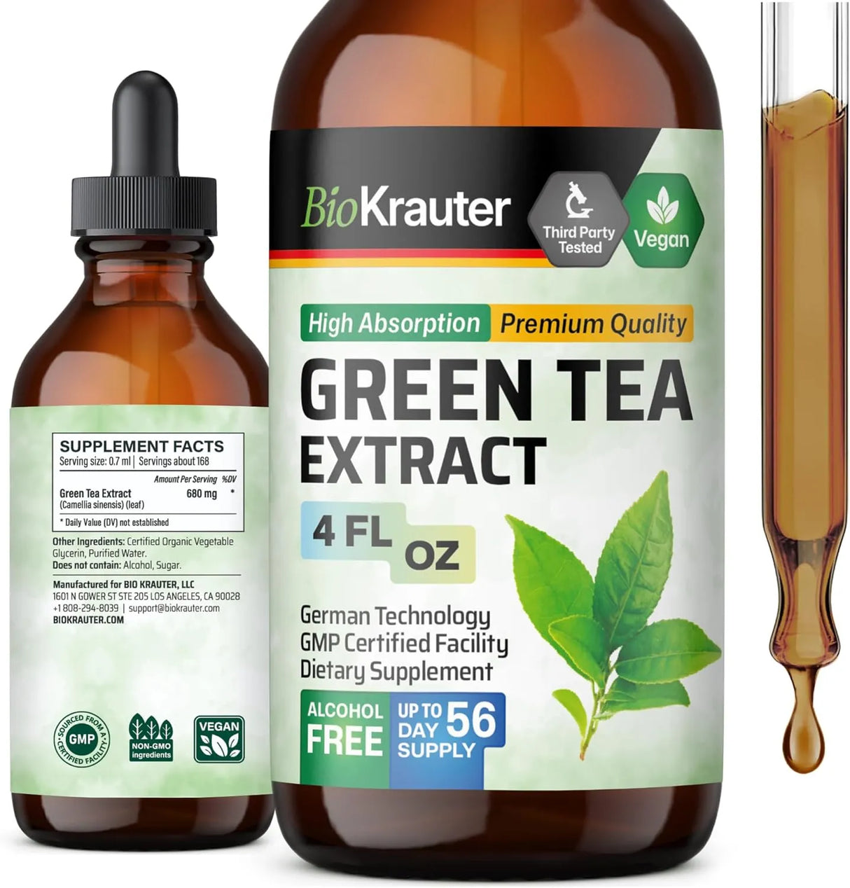 BIOKRAUTER - Bio Krauter Green Tea Extract Liquid Drops 4 Fl.Oz. - The Red Vitamin MX - Suplementos Alimenticios - {{ shop.shopifyCountryName }}