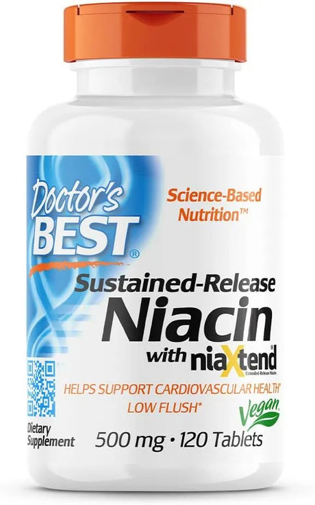 DOCTOR'S BEST - Doctor's Best TimeRelease Niacin with Niaxtend 500Mg. 120 Tabletas - The Red Vitamin MX - Suplementos Alimenticios - {{ shop.shopifyCountryName }}