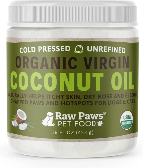 RAW PAWS - Raw Paws Virgin Organic Coconut Oil for Dogs & Cats 16 Oz. - The Red Vitamin MX - Remedios Para La Picazón De Perros - {{ shop.shopifyCountryName }}