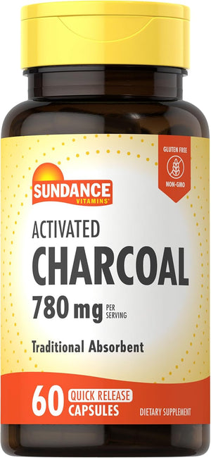 Sundance Activated Charcoal 780Mg. 60 Capsulas