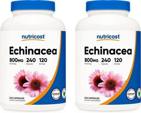 NUTRICOST - Nutricost Echinacea 800Mg. 240 Capsulas 2 Pack - The Red Vitamin MX - Suplementos Alimenticios - {{ shop.shopifyCountryName }}