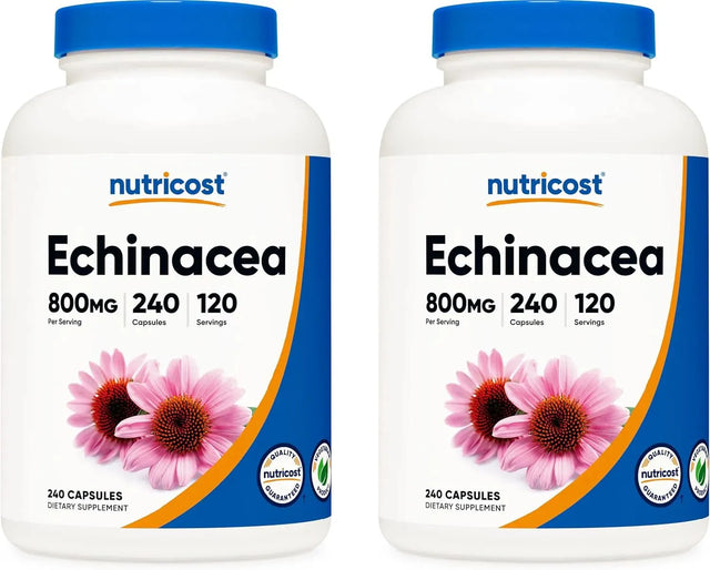 NUTRICOST - Nutricost Echinacea 800Mg. 240 Capsulas 2 Pack - The Red Vitamin MX - Suplementos Alimenticios - {{ shop.shopifyCountryName }}