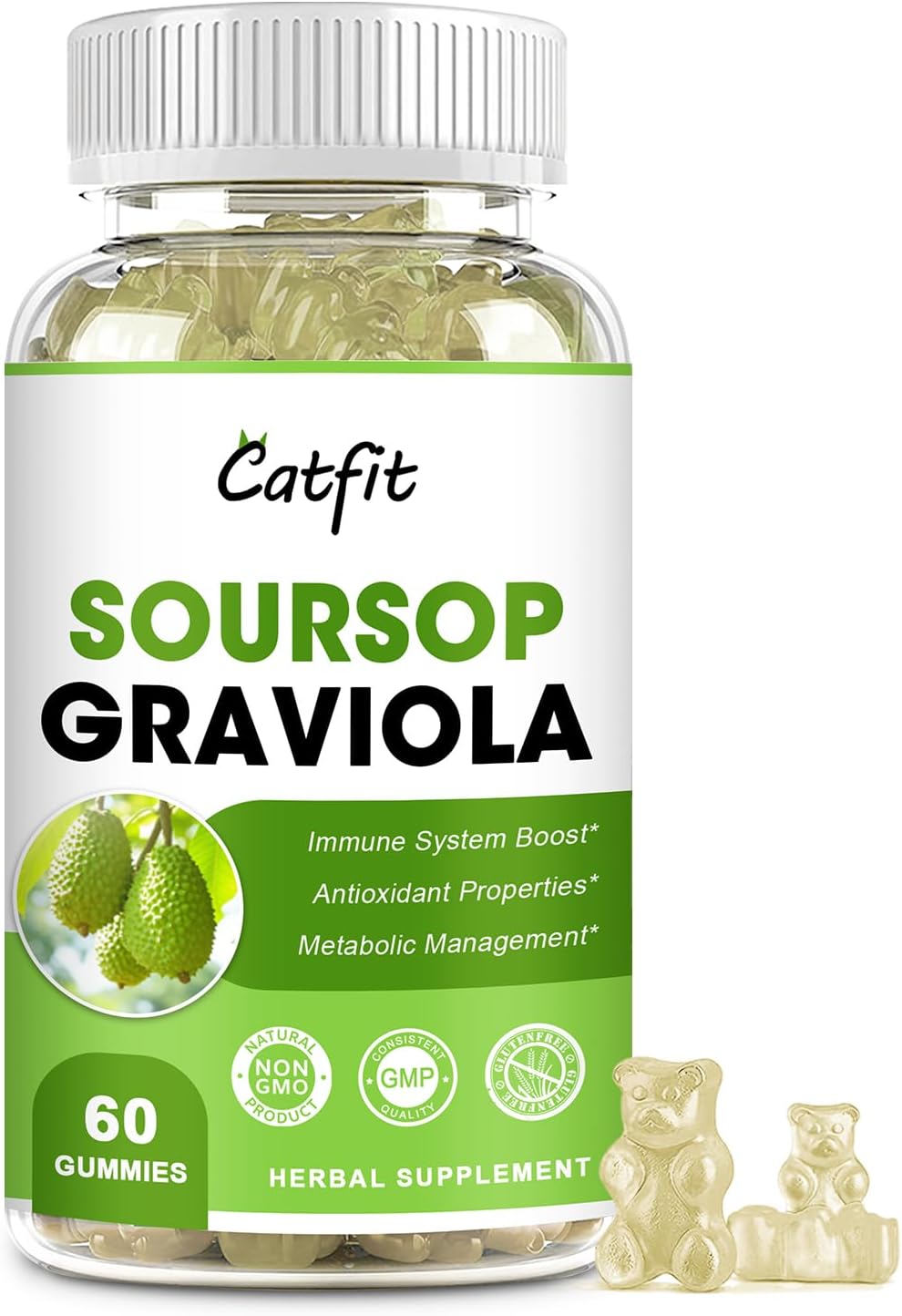 Catfit Soursop Graviola Gummies 60 Gomitas