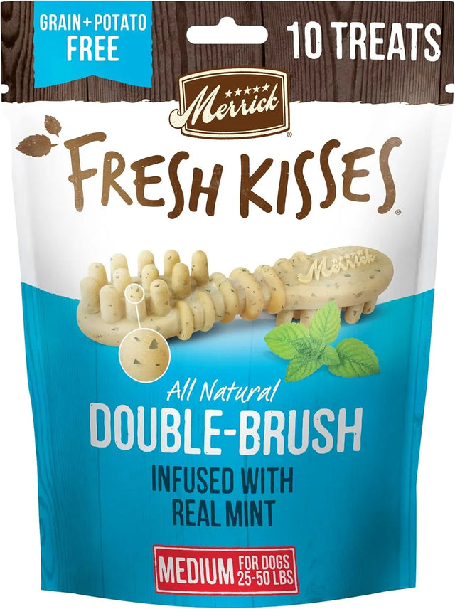 MERRICK - Merrick Fresh Kisses Natural Dental Chews Toothbrush Shape Medium Dogs 10 Piezas - The Red Vitamin MX - Cuidado Dental Para Perros - {{ shop.shopifyCountryName }}