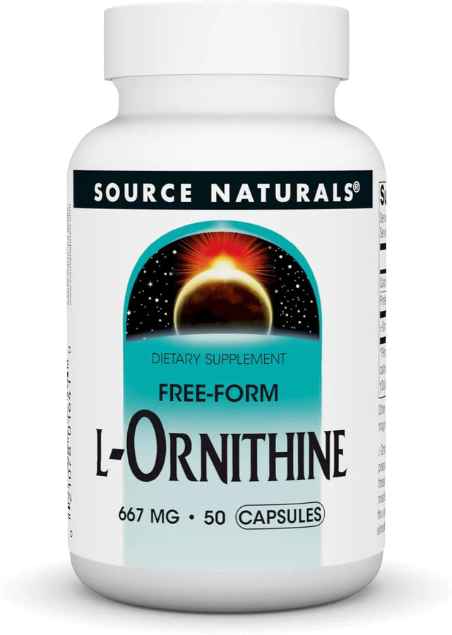 SOURCE NATURALS - Source Naturals L-Ornithine 667Mg. 50 Capsulas - The Red Vitamin MX - Suplementos Alimenticios - {{ shop.shopifyCountryName }}