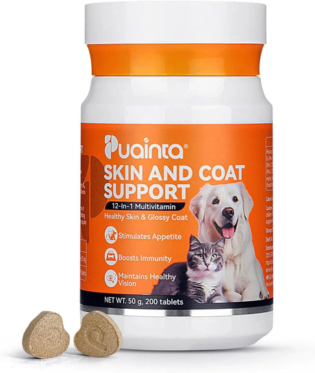PUAINTA - PUAINTA Multivitamin Dog Supplement 12-in-1 Vitamins 200 Tabletas - The Red Vitamin MX - Multivitamínicos Para Perros - {{ shop.shopifyCountryName }}