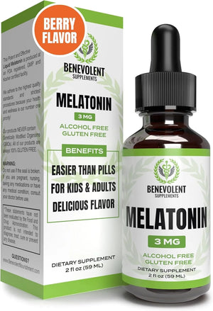 BENEVOLENT NOURISHMENT - Benevolent Melatonin Liquid 3Mg. 2 Fl.Oz. - The Red Vitamin MX - Suplementos Alimenticios - {{ shop.shopifyCountryName }}