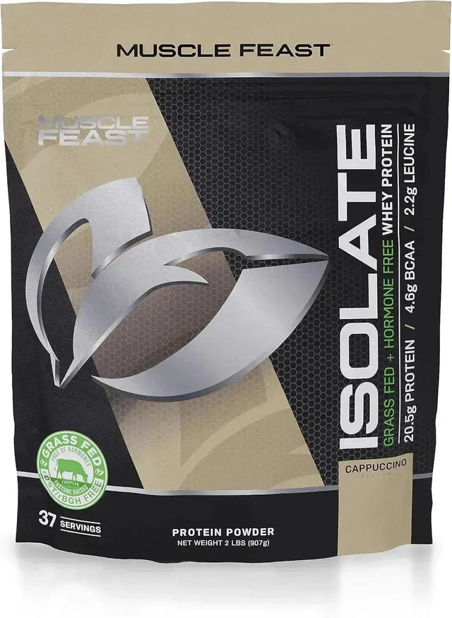 MUSCLE FEAST - Muscle Feast Grass-Fed Whey Protein Isolate Cappuccino 907Gr. - The Red Vitamin MX - Suplementos Alimenticios - {{ shop.shopifyCountryName }}