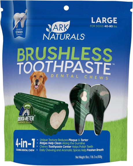 ARK NATURALS - Ark Naturals Brushless Toothpaste Dog Dental Chews for Large Breeds 508Gr. - The Red Vitamin MX - Cuidado Dental Para Perros - {{ shop.shopifyCountryName }}