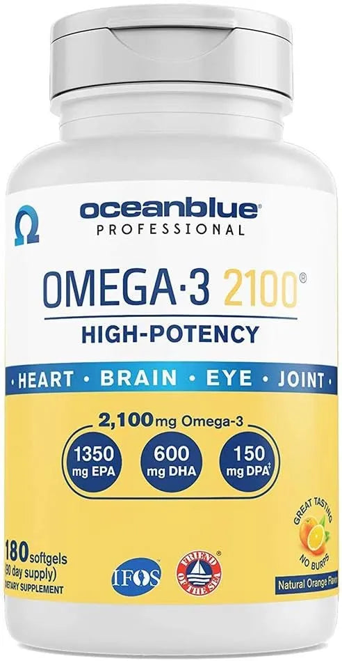 OCEANBLUE - OceanBlue Omega 3 2100 Natural Orange Flavor 180 Capsulas Blandas - The Red Vitamin MX - Suplementos Alimenticios - {{ shop.shopifyCountryName }}