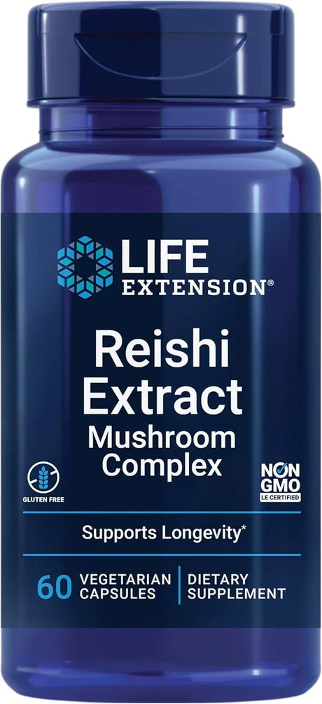 LIFE EXTENSION - Life Extension Reishi Extract Mushroom Complex 60 Capsulas - The Red Vitamin MX - Suplementos Alimenticios - {{ shop.shopifyCountryName }}