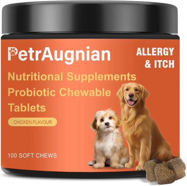 PETRAUGNIAN - PetrAugnian Allergy & Itch Relief for Dogs 100 Masticables - The Red Vitamin MX - Remedios Para La Picazón De Perros - {{ shop.shopifyCountryName }}