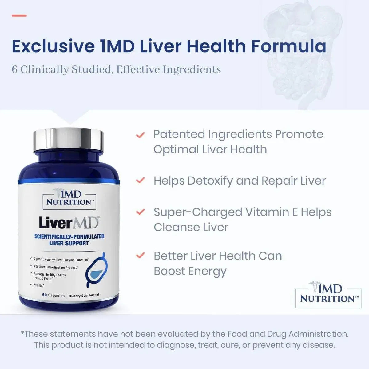 1MD NUTRITION - 1MD LiverMD Liver Support 60 Capsulas - The Red Vitamin MX - Suplementos Alimenticios - {{ shop.shopifyCountryName }}