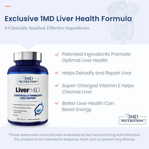 1MD NUTRITION - 1MD LiverMD Liver Support 60 Capsulas - The Red Vitamin MX - Suplementos Alimenticios - {{ shop.shopifyCountryName }}