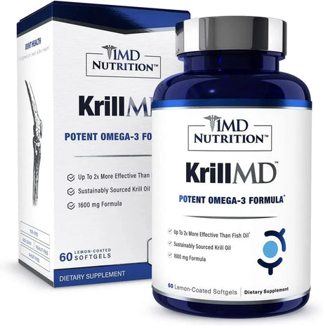 1MD NUTRITION - 1MD Nutrition KrillMD Antarctic Krill Oil Omega 3 60 Capsulas Blandas - The Red Vitamin MX - Suplementos Alimenticios - {{ shop.shopifyCountryName }}