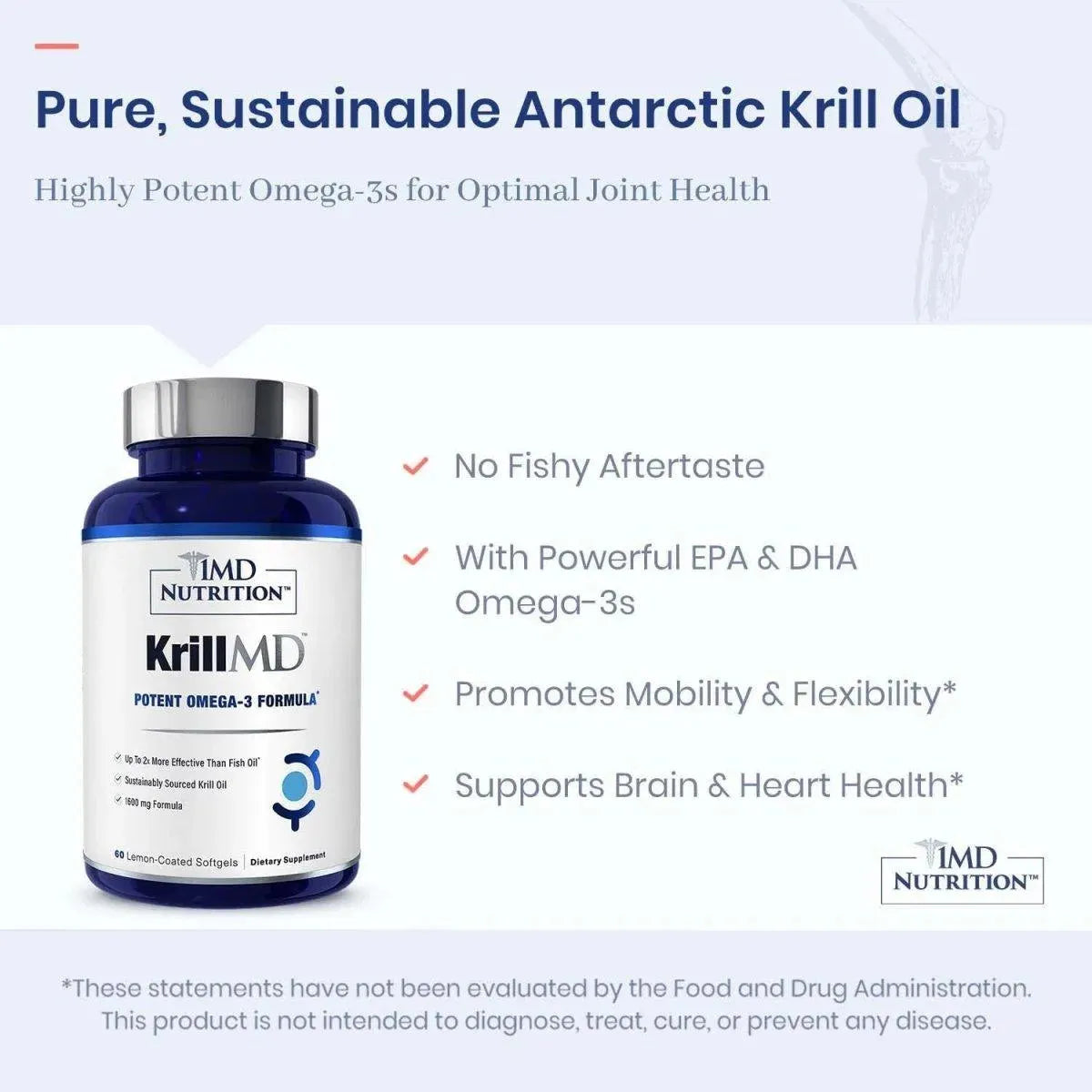 1MD NUTRITION - 1MD Nutrition KrillMD Antarctic Krill Oil Omega 3 60 Capsulas Blandas - The Red Vitamin MX - Suplementos Alimenticios - {{ shop.shopifyCountryName }}