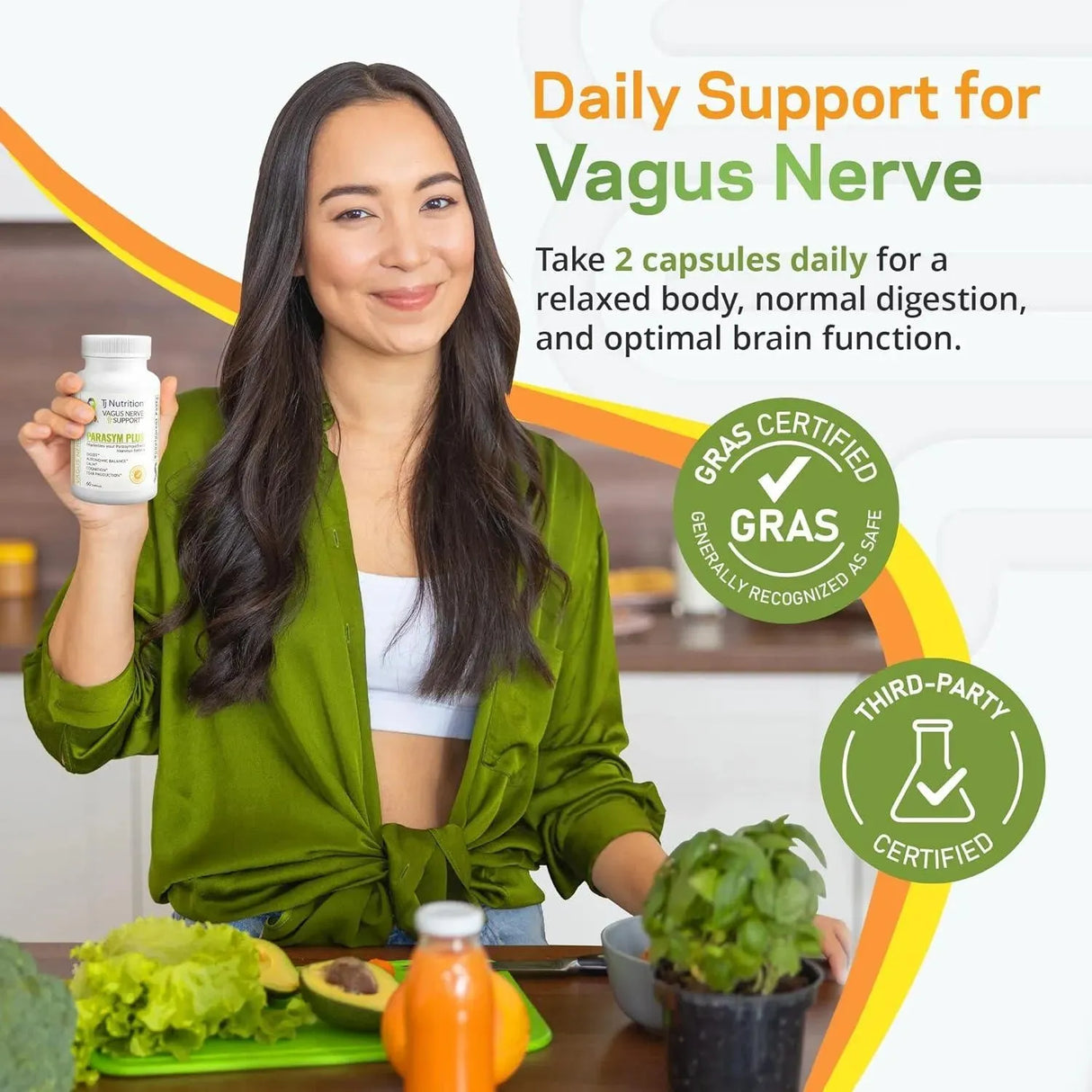 TJ NUTRITION - TJ Nutrition Parasym Plus Vagus Nerve Support 60 Capsulas - The Red Vitamin MX - Suplementos Alimenticios - {{ shop.shopifyCountryName }}