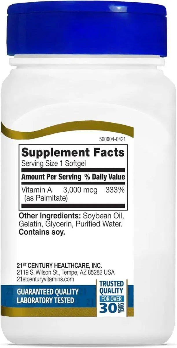 21ST CENTURY - 21st Century A 10,000 I.U. 110 Capsulas Blandas - The Red Vitamin MX - Suplementos Alimenticios - {{ shop.shopifyCountryName }}