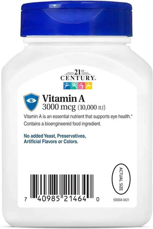 21ST CENTURY - 21st Century A 10,000 I.U. 110 Capsulas Blandas - The Red Vitamin MX - Suplementos Alimenticios - {{ shop.shopifyCountryName }}