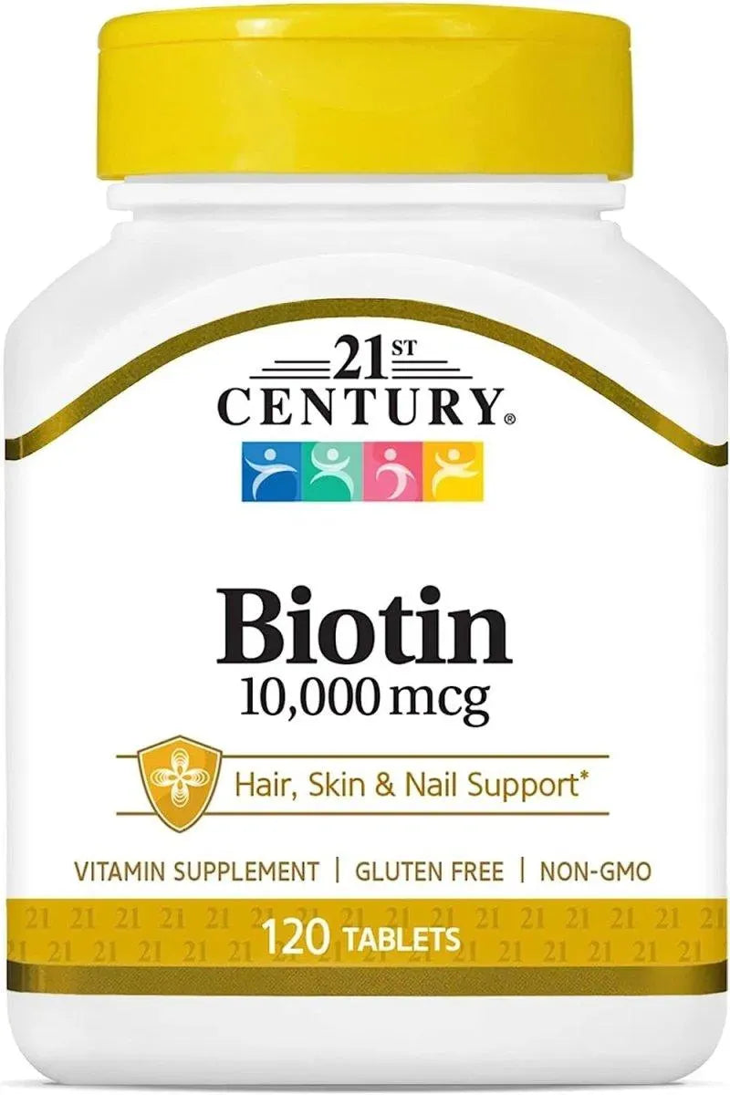 21ST CENTURY - 21st Century Biotin 10,000 mcg 120 Tabletas - The Red Vitamin MX - Suplementos Alimenticios - {{ shop.shopifyCountryName }}