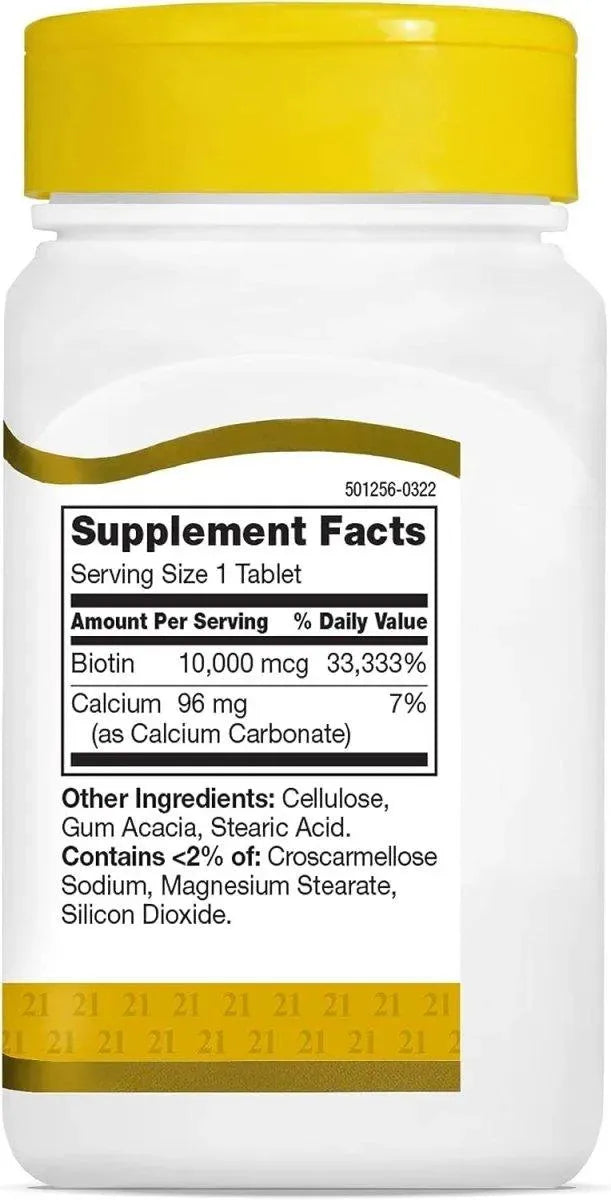 21ST CENTURY - 21st Century Biotin 10,000 mcg 120 Tabletas - The Red Vitamin MX - Suplementos Alimenticios - {{ shop.shopifyCountryName }}