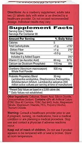 21ST CENTURY - 21st Century Cranberry Plus Probiotic 120 Tabletas - The Red Vitamin MX - Suplementos Alimenticios - {{ shop.shopifyCountryName }}