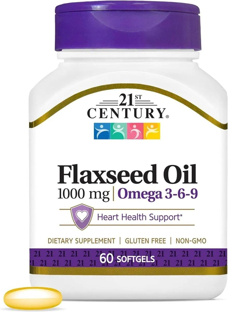 21ST CENTURY - 21st Century Flaxseed Oil 1000Mg. 60 Capsulas Blandas - The Red Vitamin MX - Suplementos Alimenticios - {{ shop.shopifyCountryName }}