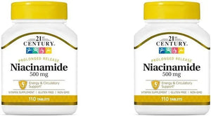 21ST CENTURY - 21st Century Niacinamide 500Mg. 110 Tabletas 2 Pack - The Red Vitamin MX - Suplementos Alimenticios - {{ shop.shopifyCountryName }}