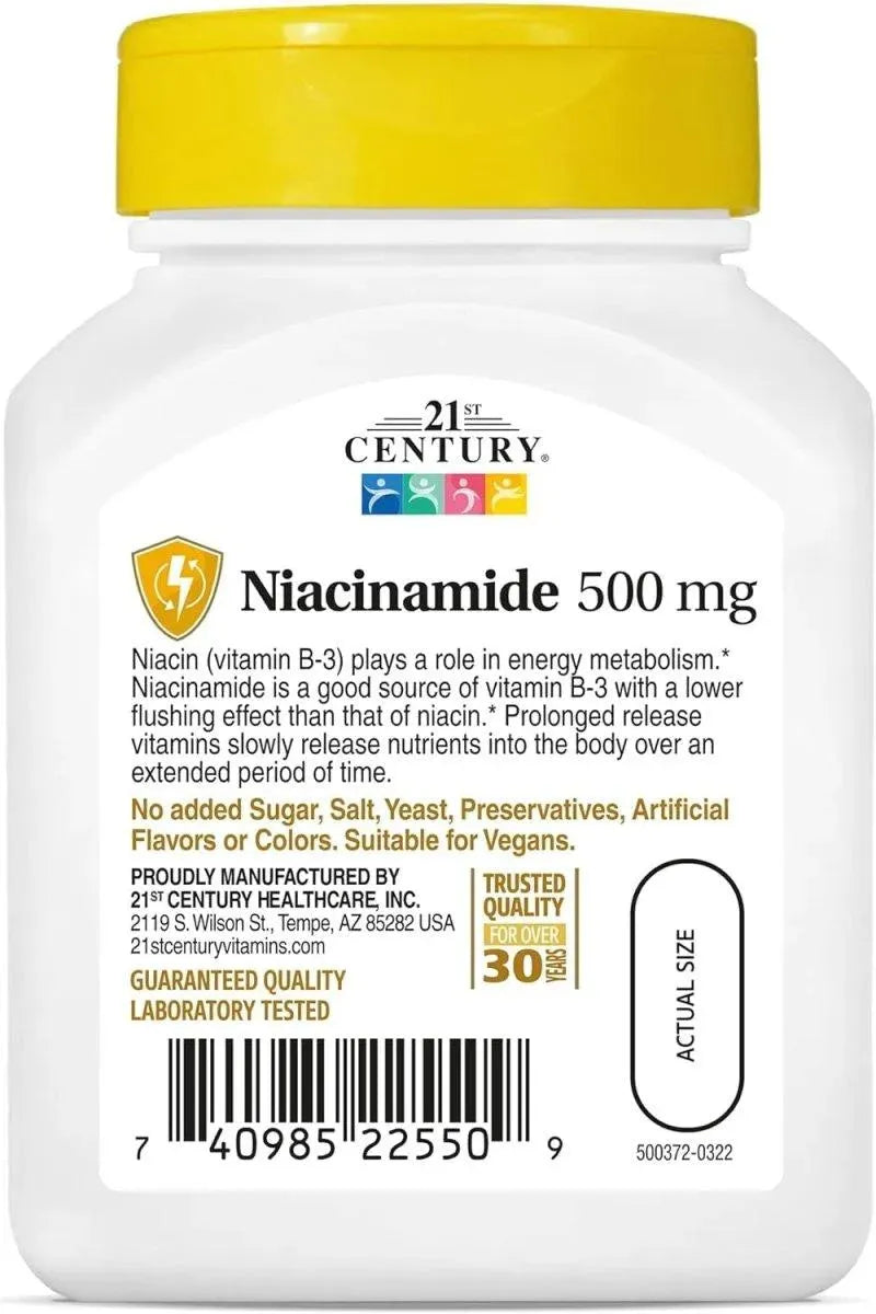 21ST CENTURY - 21st Century Niacinamide 500Mg. 110 Tabletas 2 Pack - The Red Vitamin MX - Suplementos Alimenticios - {{ shop.shopifyCountryName }}