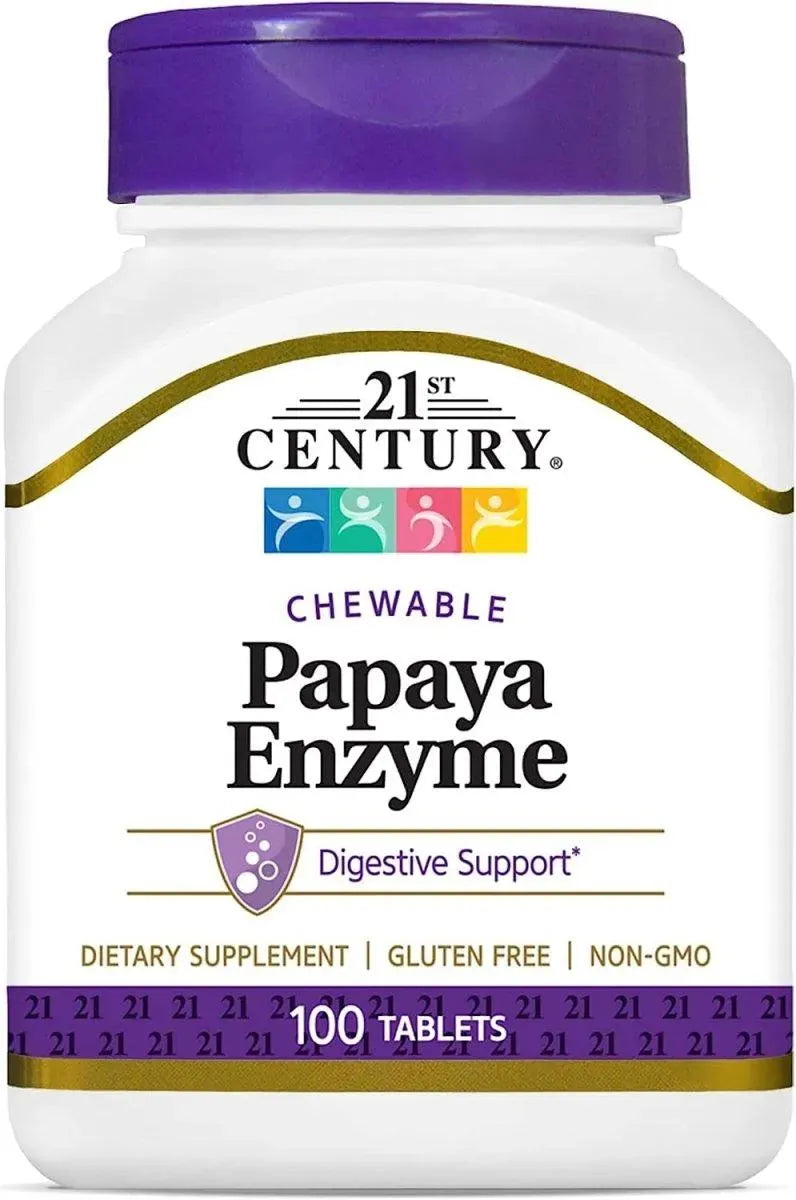 21ST CENTURY - 21st Century Papaya Enzyme 100 Tabletas Masticables - The Red Vitamin MX - Suplementos Alimenticios - {{ shop.shopifyCountryName }}