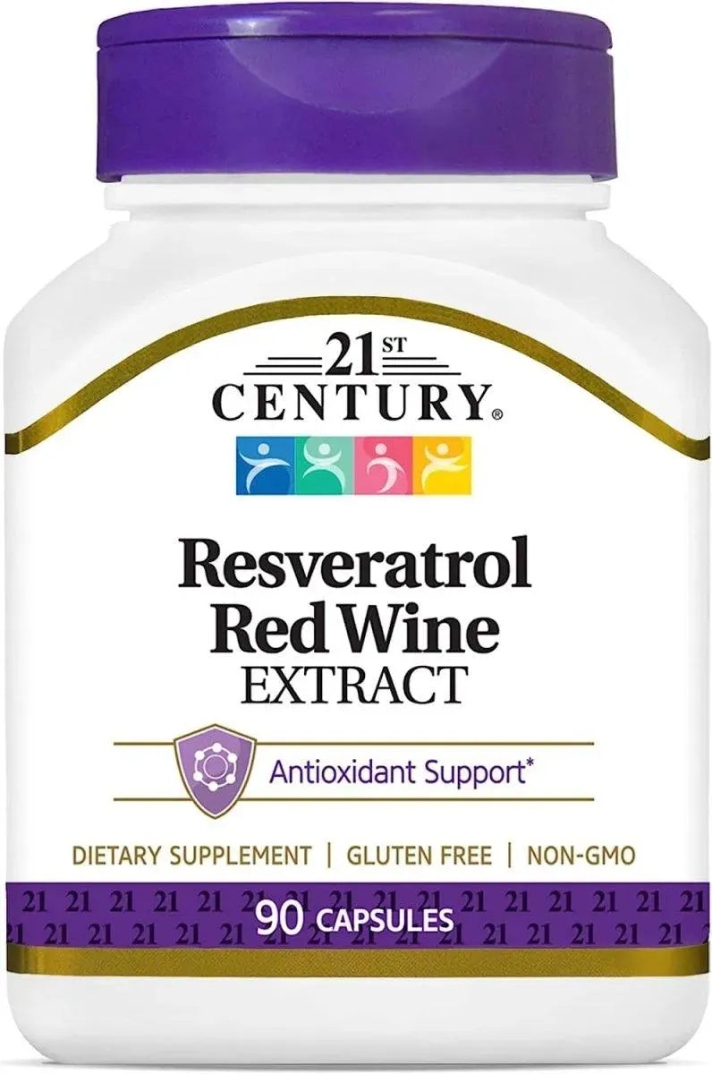 21ST CENTURY - 21st Century Resveratrol Red Wine Extract 90 Capsulas - The Red Vitamin MX - Suplementos Alimenticios - {{ shop.shopifyCountryName }}